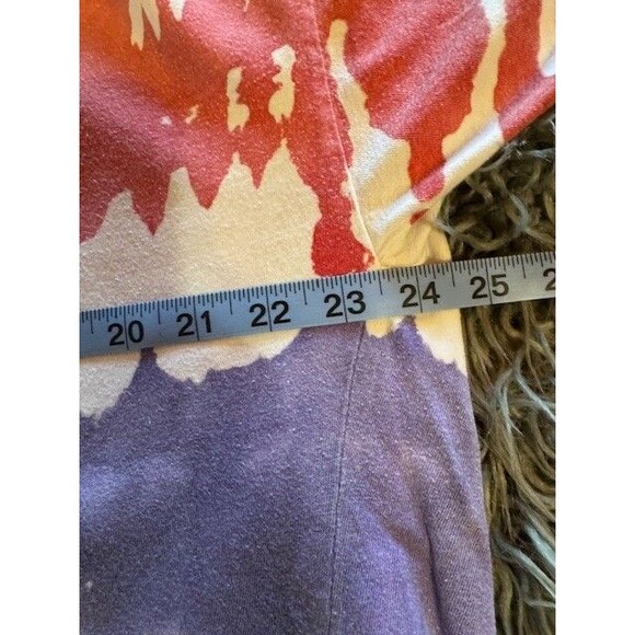 Vintage Gitano Pocket Tie Dye Print T Shirt MED 90s Hippie Purple Red Y2K - Picture 6 of 9